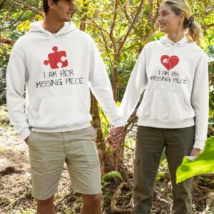 Couple's Matching Set: "I'm Her/His Missing Piece" - Witty & Adorable Outfits, Perfect Gift