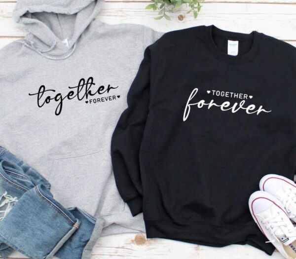 Couples' Matching Set - Together Forever - Ideal Valentine's Gift - Adorable Size-Flexible Outfits - Image 2