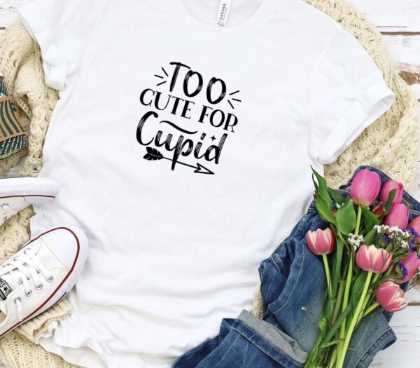 Cupid-Proof Too Cute Matching Outfits, Ideal Couples' Valentine Set, Perfect Gift for Significant Others - Image 5