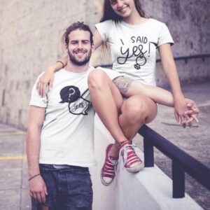 Engagement Announcement Matching Outfits Set: Yes, I Said Yes - Perfect Wedding Gift for FiancÃ©/Bride, Ideal for Honeymoon