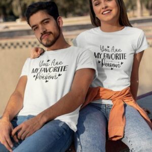 Favorite Person Matching Outfits Set, Perfect Couple's Valentine Gift, Adorable Boyfriend Girlfriend Set