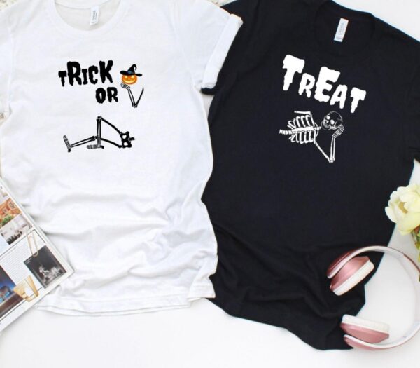Halloween Trick or Treat Skeleton Matching Outfits - Perfect Couple's Costume Set - Image 4