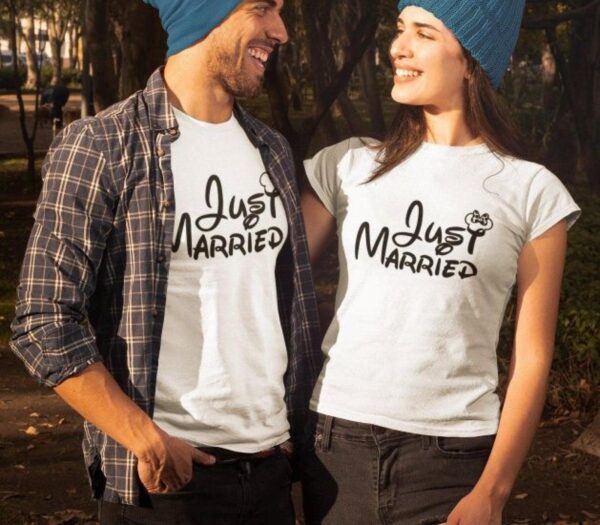 Just Married Matching Outfits - Perfect Anniversary Gift - Honey Moon Surprise Set