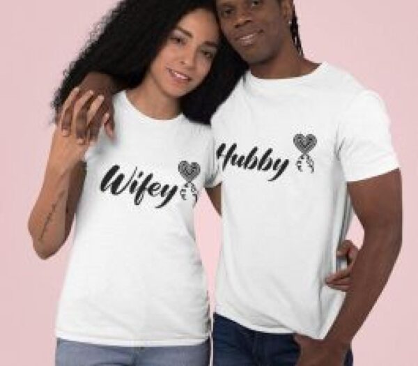 Just Married Wifey & Hubby Matching Outfits | Mr and Mrs Honeymoon Set | Wedding Celebration Duo