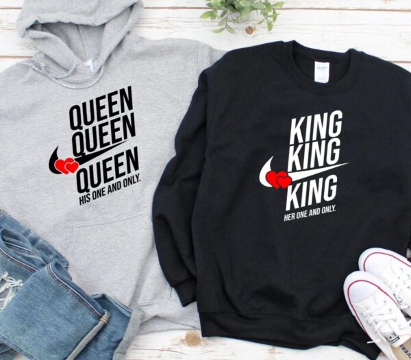 King and Queen Valentines Day Matching Set - Unique Couple's Gift Idea - Image 2