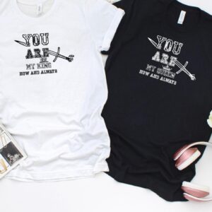 King and Queen Forever Matching Set - Perfect Gift for Couples, Wedding Present, Adorable Couple Goals Outfits