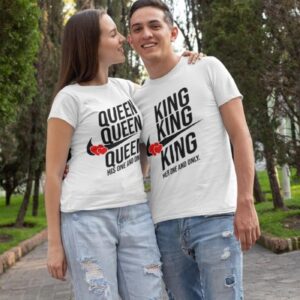 King and Queen Valentines Day Matching Set - Unique Couple's Gift Idea