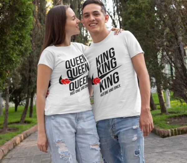King and Queen Valentines Day Matching Set - Unique Couple's Gift Idea