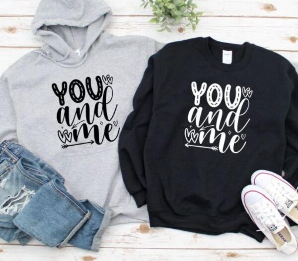 Lovable You and Me Matching Outfits Set - Perfect Gift for Couples, Adorable Valentine's Day Attire - Image 2