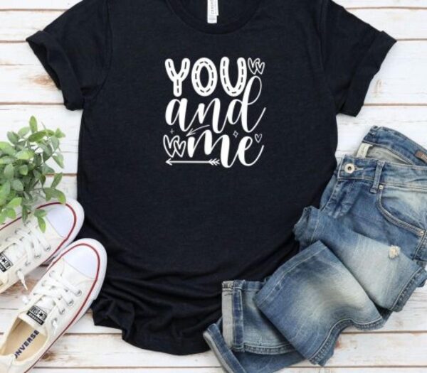 Lovable You and Me Matching Outfits Set - Perfect Gift for Couples, Adorable Valentine's Day Attire - Image 5
