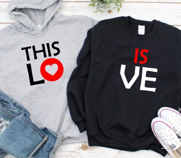 Loving Couples Matching Set - Valentine's Gift - Adorable This is Love Themed Outfits - Image 2