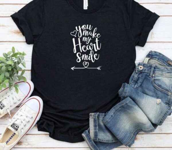 Matching Outfits - "You Make My Heart Smile" Set for Couples, Perfect Valentine Gift - Image 5