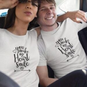 Matching Outfits - "You Make My Heart Smile" Set for Couples, Perfect Valentine Gift