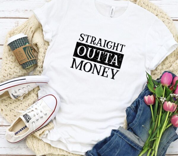 Matching Outfits: "Straight Outta Shopping & Money" Amusing Valentine Set for Couples! - Image 5