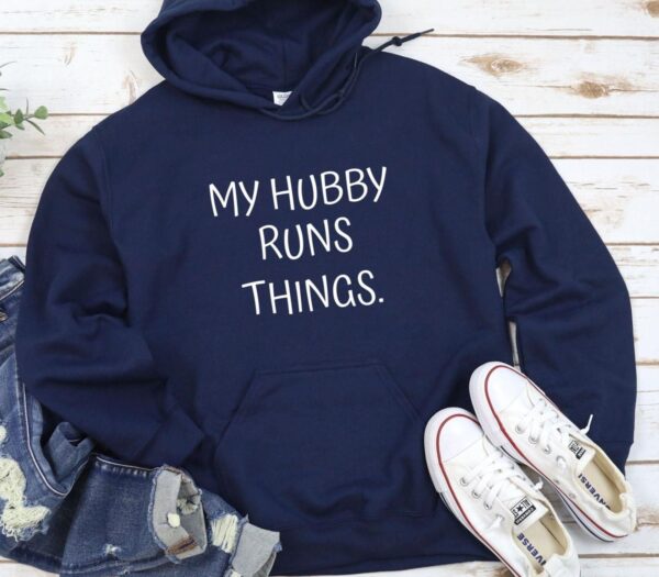 My Wifey / Hubby runs things Matching Set: Perfect for Honeymoon, Newlywed Gift, Cute Married Outfit Set - Image 3
