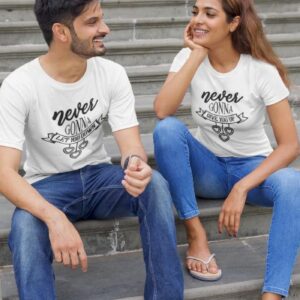 Never Gonna Give You Up & Let You Down Matching Set, Valentine Gift for Couples