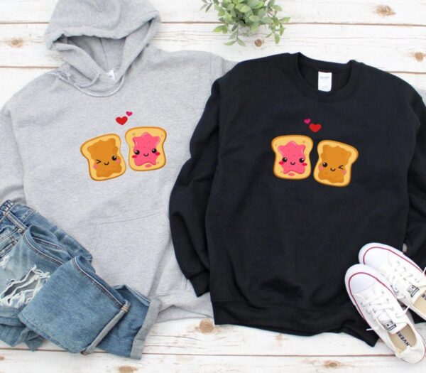 Peanut Butter and Jelly Sandwich Matching Set - Foodie Lovers Gift for Valentine, Best Duo Delight Outfits - Image 2