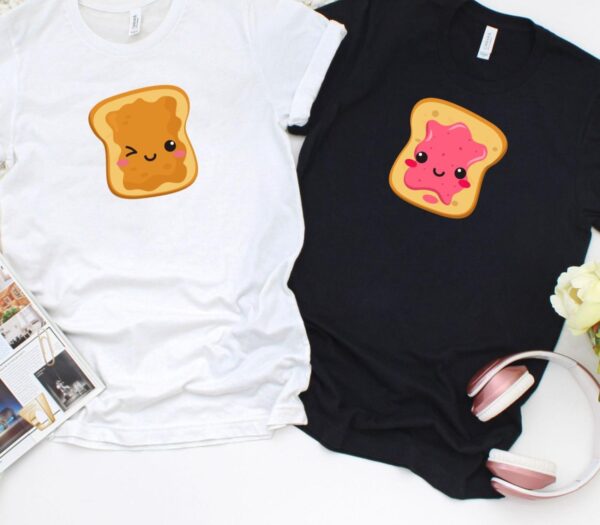 Peanut Butter and Jelly Sandwich Matching Set for Foodie Lovers - Perfect Valentine's Gift for Couples, Best Food Duo Outfits - Image 4