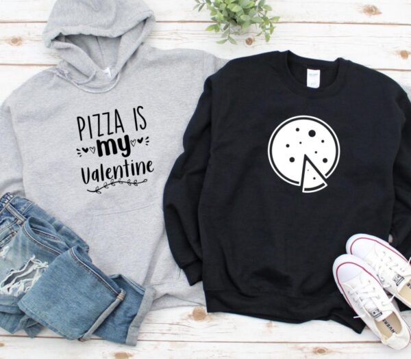 Pizza Love Valentine's Matching Outfits - Foodie Lovers Set - Perfect Gift for Couples - Image 2