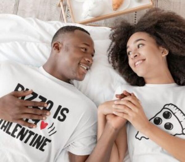 Pizza My Valentine Matching Set - Foodie Lovers Outfits, Perfect Couples Gift, Valentine's Ensemble, Pizza Slice Design