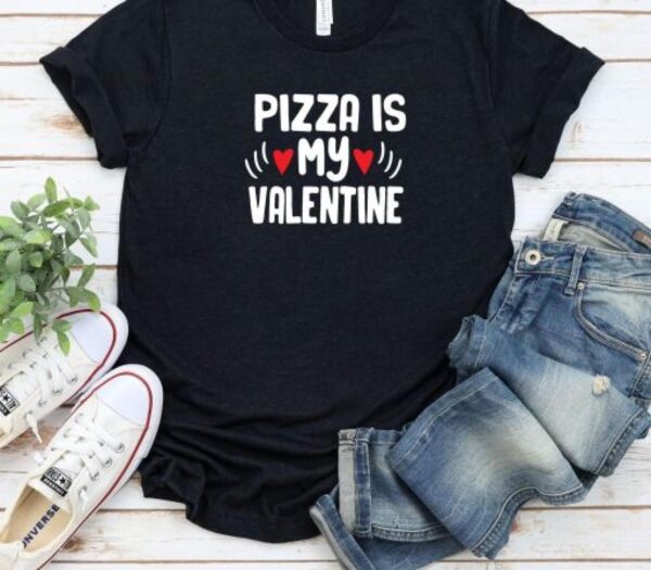 Pizza My Valentine Matching Set - Foodie Lovers Outfits, Perfect Couples Gift, Valentine's Ensemble, Pizza Slice Design - Image 5