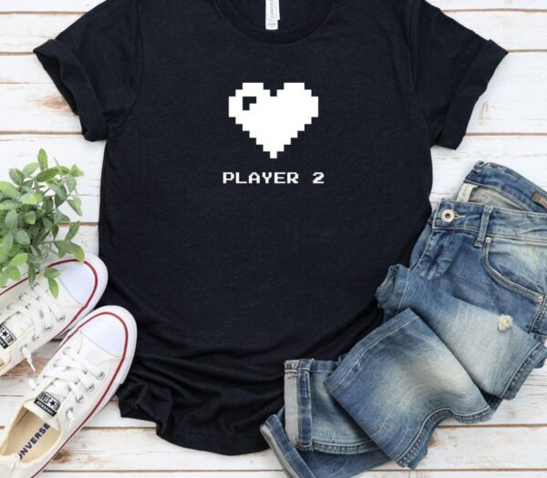 Player 1 / 2 Full Heart Model Matching Outfits for Gaming Lovers, Perfect Valentine's Gift for Couples - Image 5