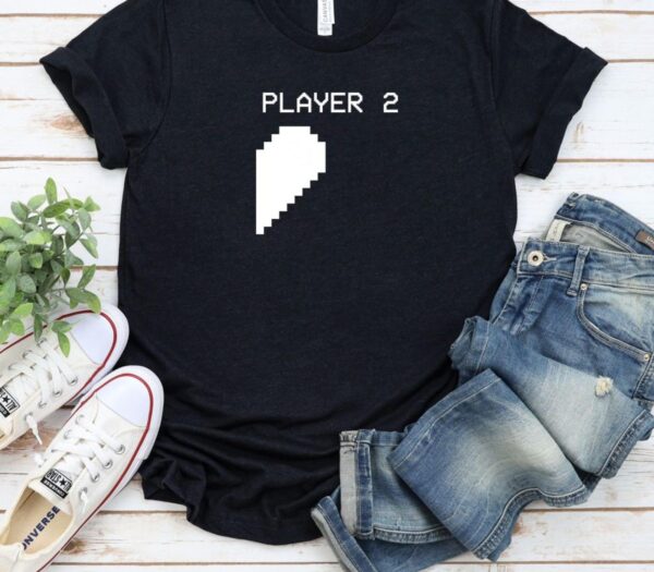Player 1 & 2 Matching Set, Perfect for Couples, Valentine's Gift, Gaming Duo Outfit, Geek Heart Design - Image 5