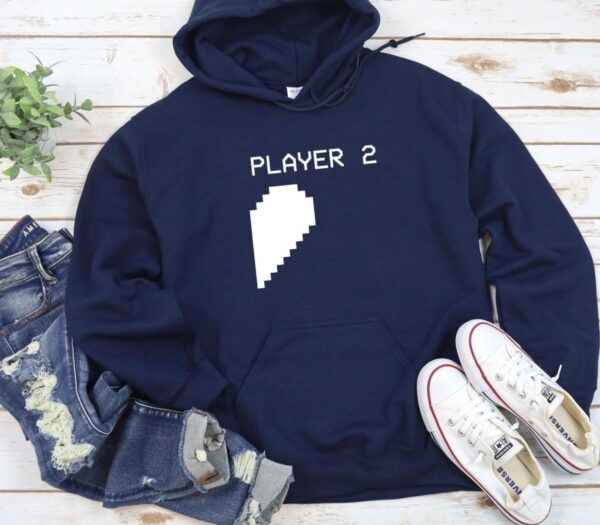 Player 1 & 2 Matching Set, Perfect for Couples, Valentine's Gift, Gaming Duo Outfit, Geek Heart Design - Image 3