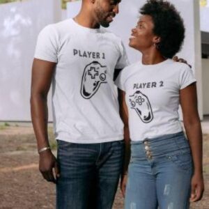 Player 1 & Player 2 Matching Outfits - Perfect Gift for Gaming Couples & Geek Lovers