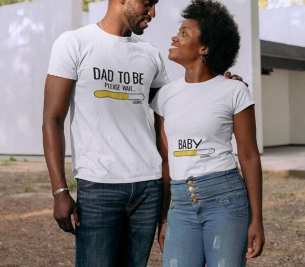 Pregnancy Announcement Matching Set: Baby Loading, Dad To Be Outfits, Baby Shower Attire, Expecting Apparel