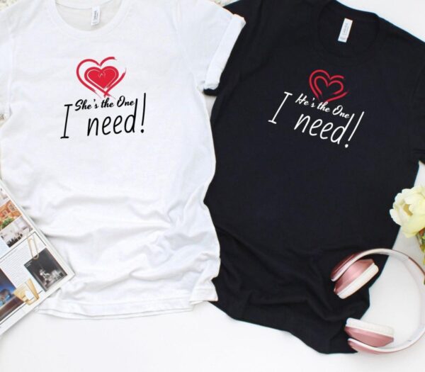 She's/He's The One I Need - Charming Matching Set for Couples - His and Hers Gifts - Image 4