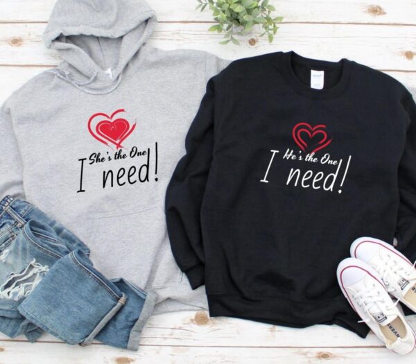 She's/He's The One I Need - Charming Matching Set for Couples - His and Hers Gifts - Image 2