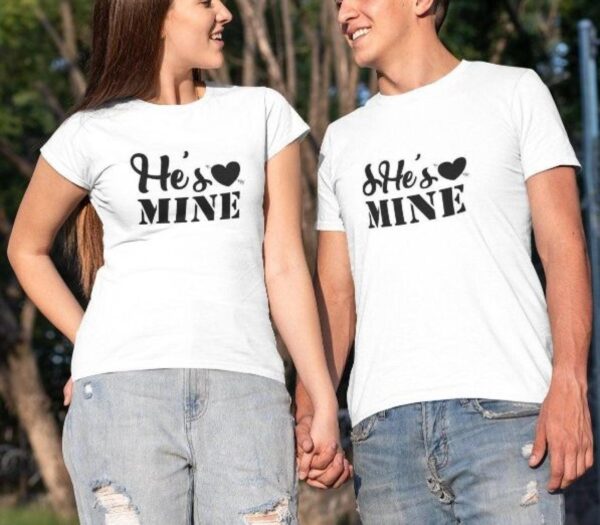She's Mine, He's Mine - Adorable Matching Outfits Set for Couples, Perfect Valentine's Gift