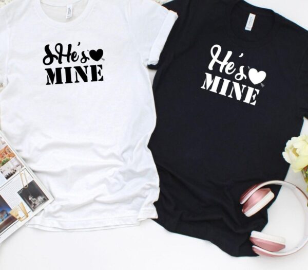 She's Mine, He's Mine - Adorable Matching Outfits Set for Couples, Perfect Valentine's Gift - Image 4