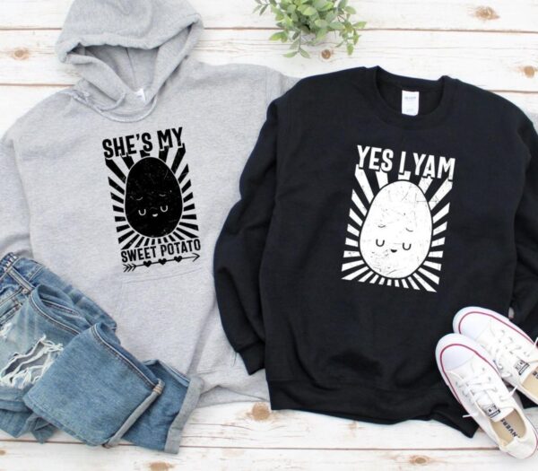 She's My Sweet Potato & Yes I Yam Funny Matching Set - Cute Couple Gift Idea - Image 2