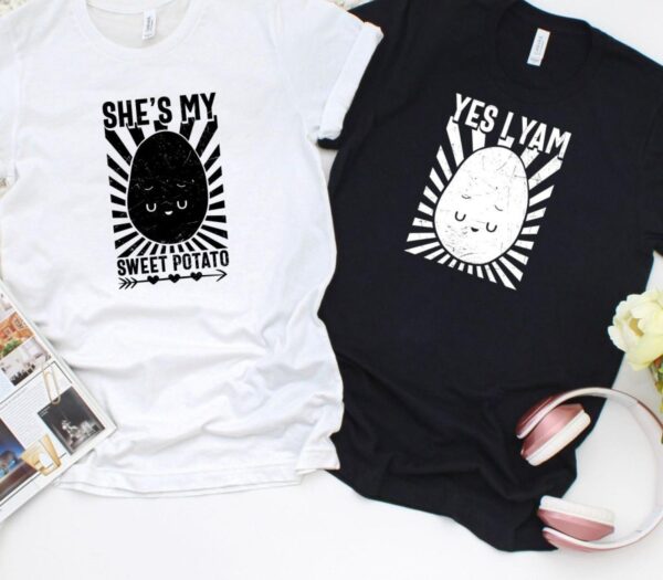 She's My Sweet Potato & Yes I Yam Funny Matching Set - Cute Couple Gift Idea - Image 4