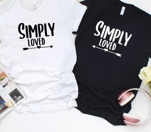 Simply Loved Matching Set, Ideal for Couples, Valentine's Day Special, Boyfriend/Girlfriend Apparel - Image 4