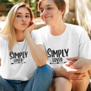 Simply Loved Matching Set, Ideal for Couples, Valentine's Day Special, Boyfriend/Girlfriend Apparel