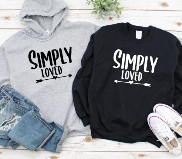 Simply Loved Matching Set, Ideal for Couples, Valentine's Day Special, Boyfriend/Girlfriend Apparel - Image 2