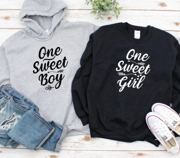 Sweet Boy & Girl Matching Outfits, Heartfelt Couples Gift, Valentine's Day Set, Adorable Duo Wear - Image 2
