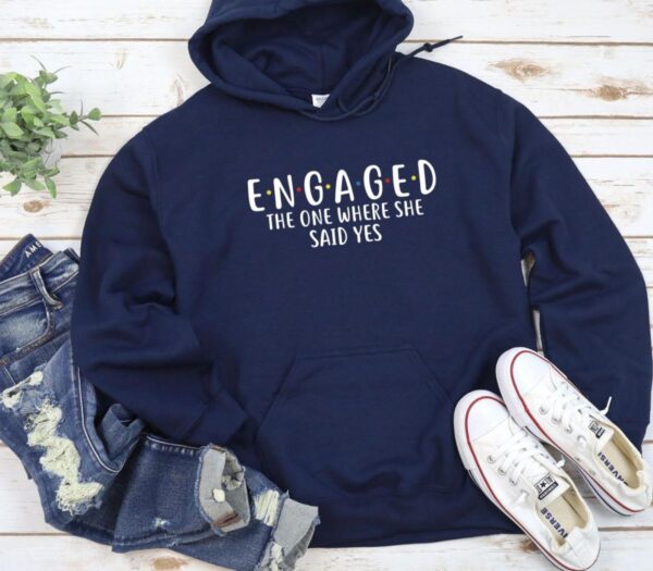The One Where She & I Said Yes - Engagement Matching Set, Wedding Gift Outfit, Honeymoon Duo Wear - Image 3