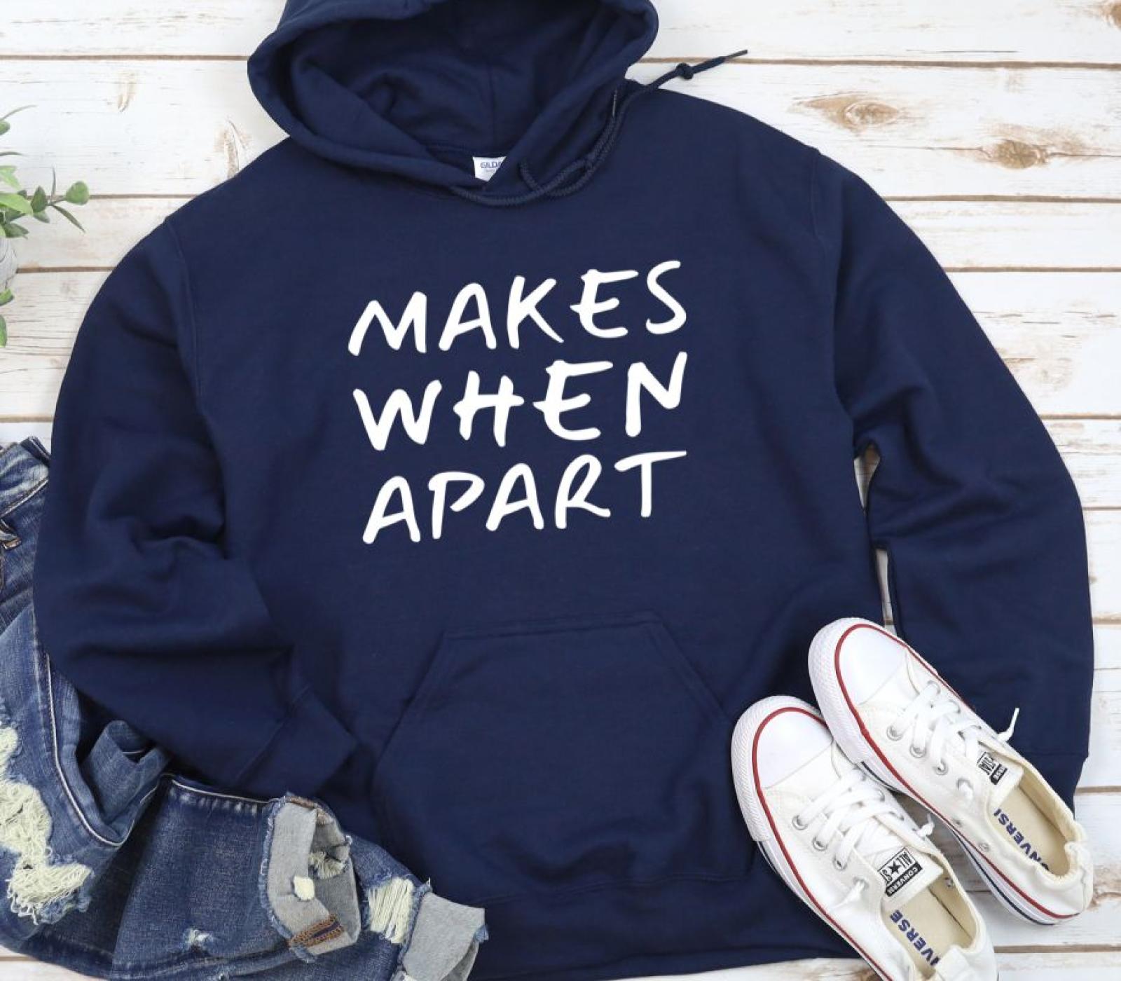 Unraveling Love's Mystery - Matching Outfits for Couples, Perfect Valentine's Gift, Adorable Set with 'Nothing Makes Sense When We're Apart' Slogan - Image 3