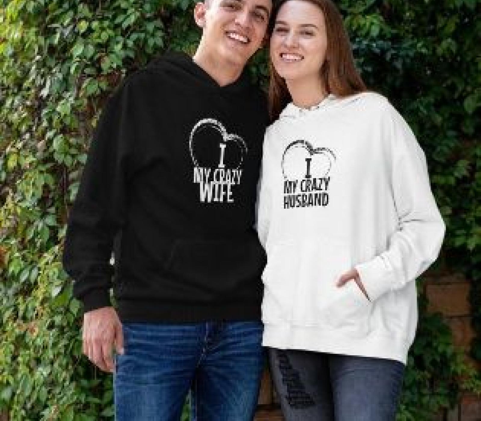 Valentine Surprise - Crazy Wife/Husband Love, Hilarious Matching Outfits, Size for Men, Ideal Gift for Wife, Mother's/Father's Day Special