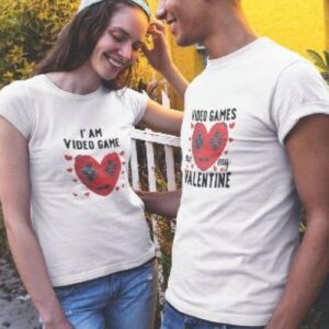 Valentine Video Game Lovers Matching Set - Couples Gaming Geek Gift Outfits