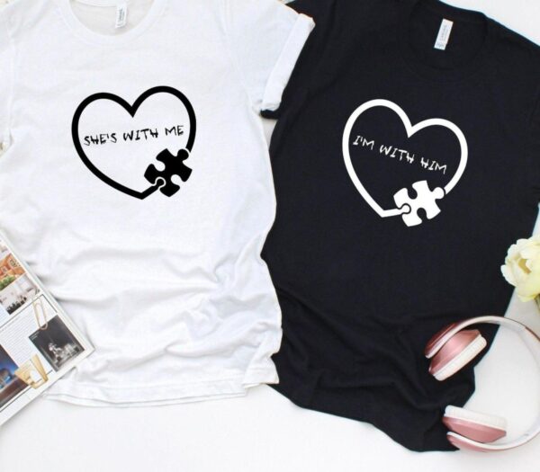 Valentine's Day Matching Outfits Set - Cute 'She's With Me & I'm With Him' for Couples - Image 4