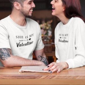 Valentine's Day Matching Outfits, She/He is My Valentine Set, Gift for Couples