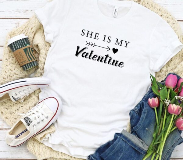 Valentine's Day Matching Outfits, She/He is My Valentine Set, Gift for Couples - Image 5