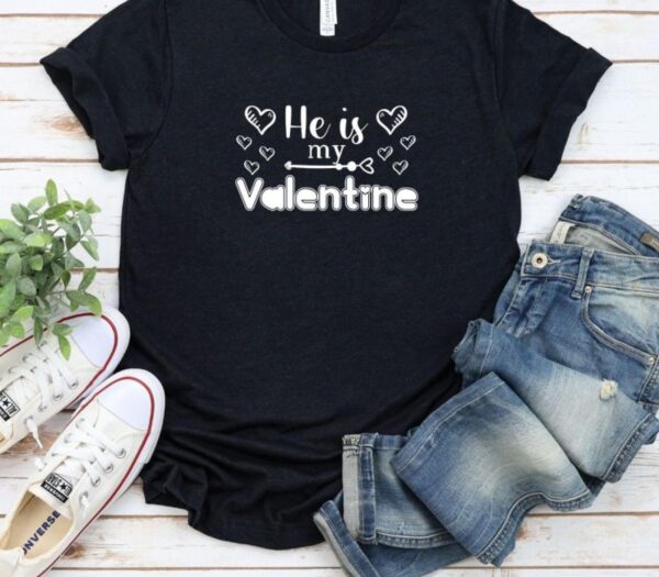 Valentine's Day Matching Outfits for Couples - Model 1: "She/He is My Valentine" Gift Set - Image 5