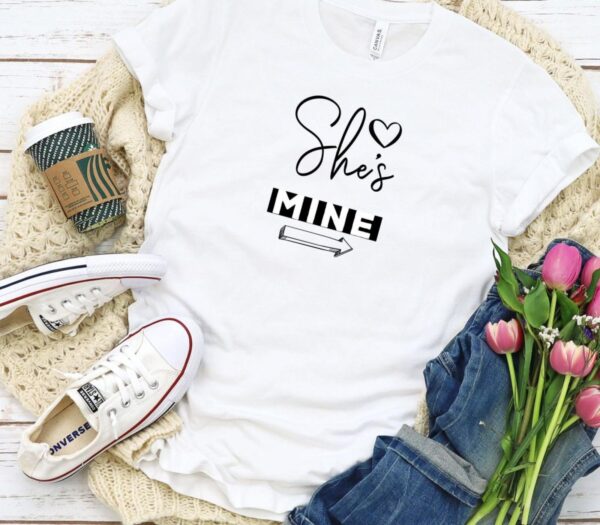 Valentine's Special: Adorable 'He's Mine, She's Mine' Couples Matching Outfits Set - Image 5