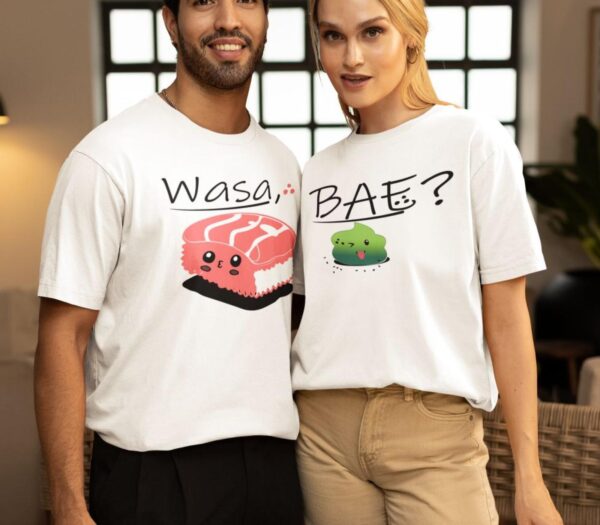 Wasa Bae - Hilarious Matching Set for Couples, Boyfriend and Girlfriend Fun Outfits